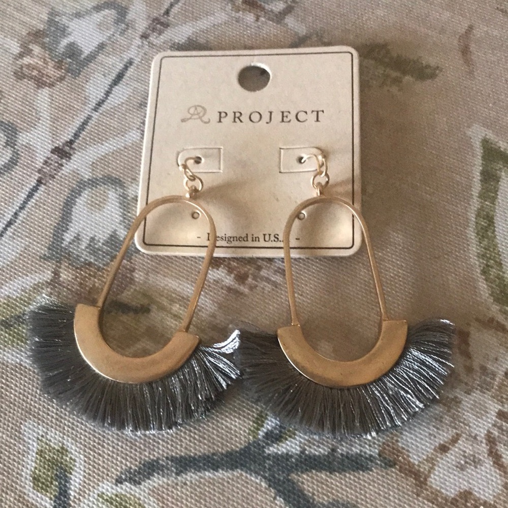 Gold and Silver Fringe Earrings